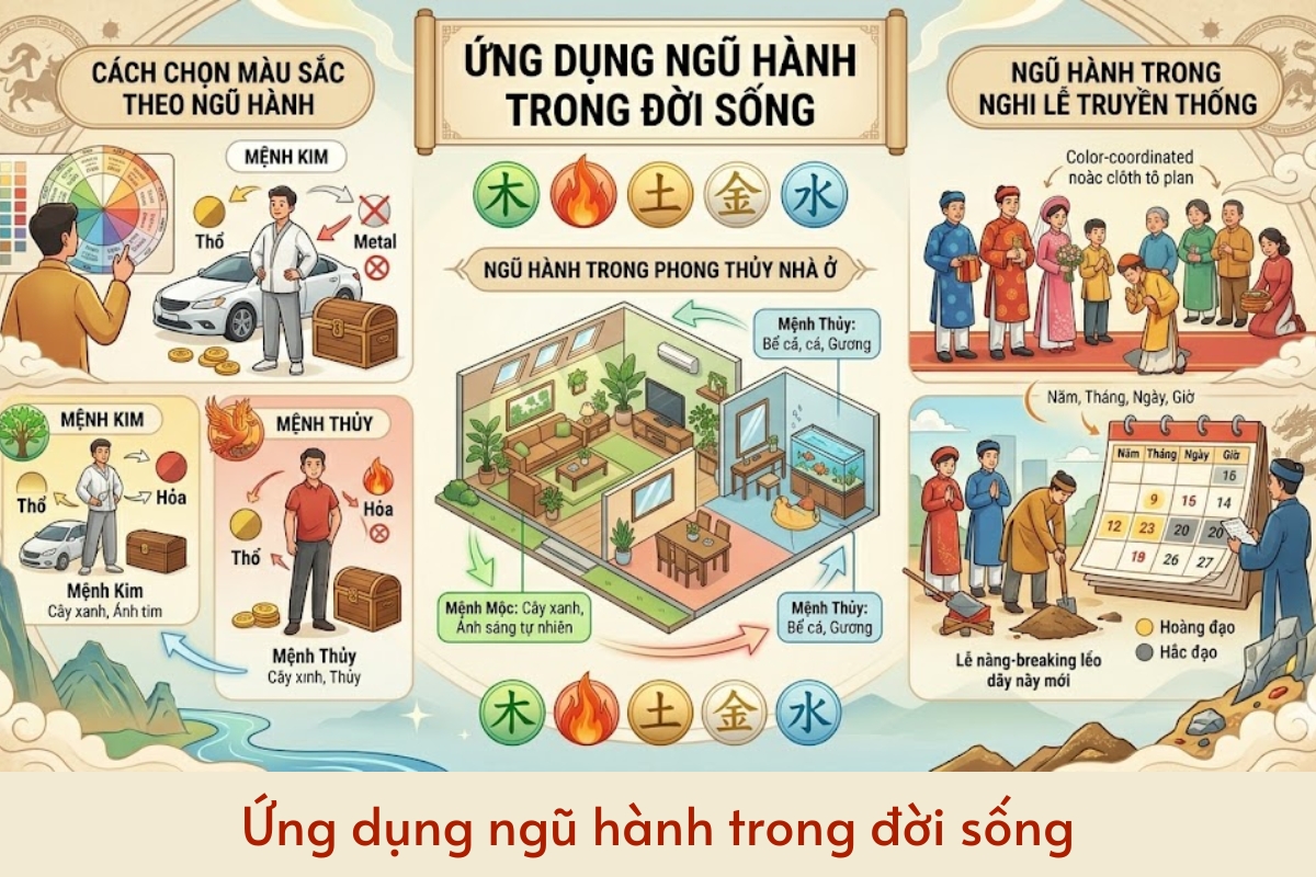 Ứng dụng ngũ hành trong đời sống